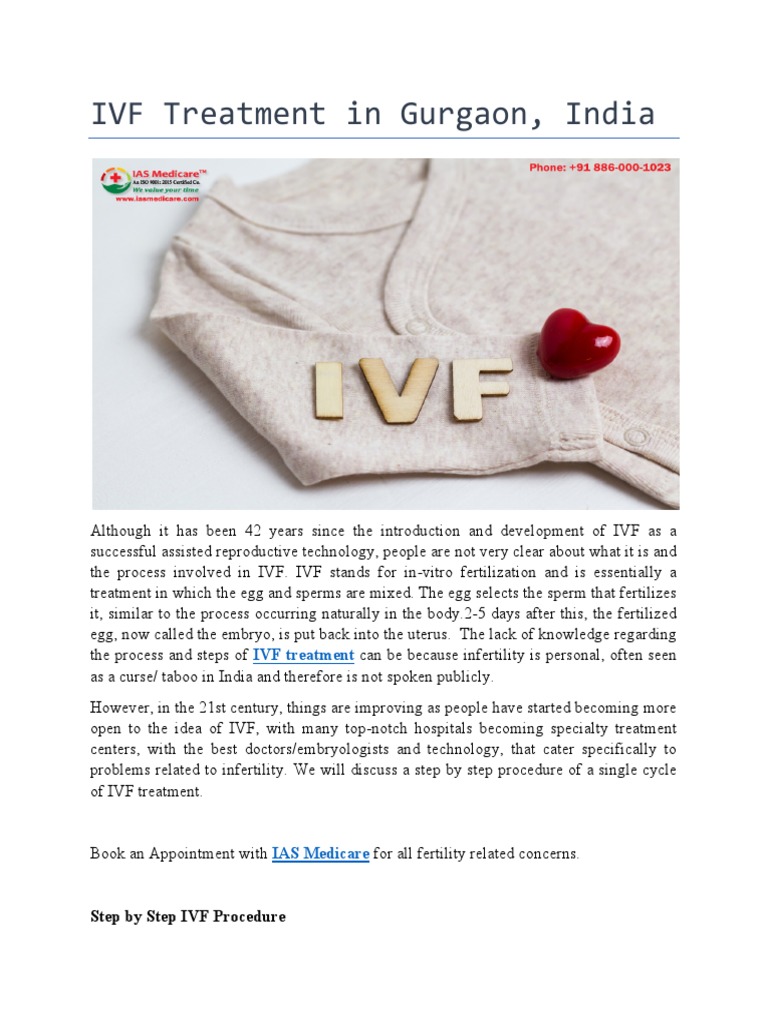 IVF Treatment in Gurgaon, India | PDF | In Vitro Fertilisation ...