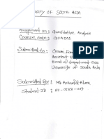 Assignment of Quantative Analysis - Student ID, 211-0138-009