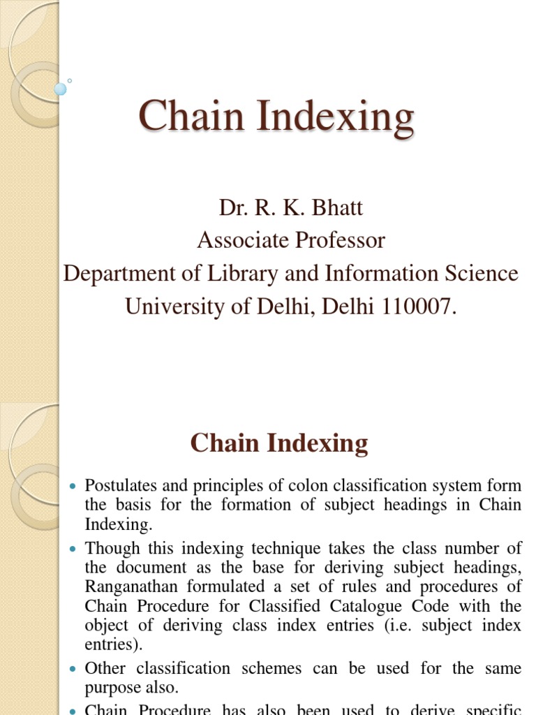 Chain Indexing PDF Search Engine Indexing Document