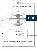 National Water Supply and Drainage Board: Design Manual D3 Water Quality and Treatment MARCH, 1989
