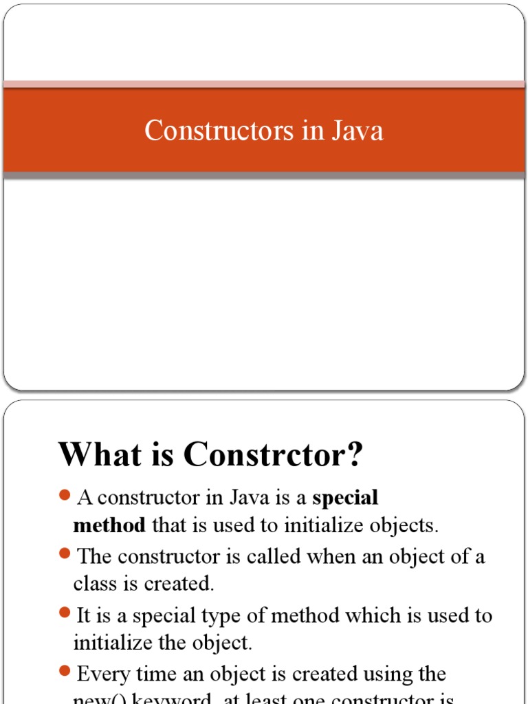 Constructors in Java | PDF