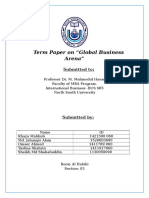 Term Paper On "Global Business Arena": Submitted To