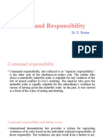 Command Responsibility: Dr. E. Prema