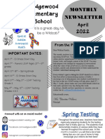 Newsletter Wedgewood Elementary April 2022
