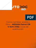Cómo Cambiar - Aceite y Filtro - NISSAN Patrol GR V SUV (Y61) - Guía de Sustitución