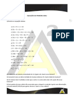 14 - Equações Do 1° Grau