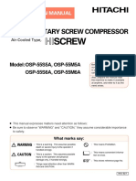 Hitachi Rotary Screw Compressor: Instruction Manual