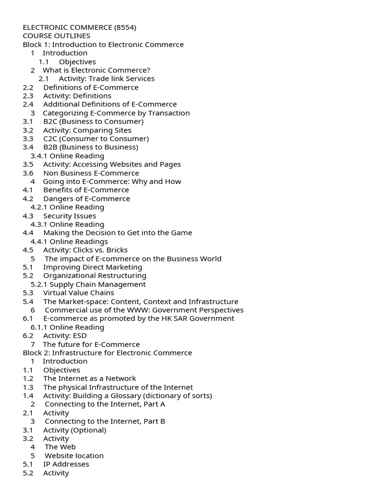 E Commerce | PDF | E Commerce | World Wide Web