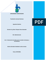 Recolección de Datos para Estudio de Tiempos y Movimientos