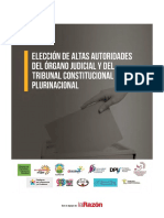 Elección de altas autoridades del órgano judicial y del tribunal constitucional plurinacional