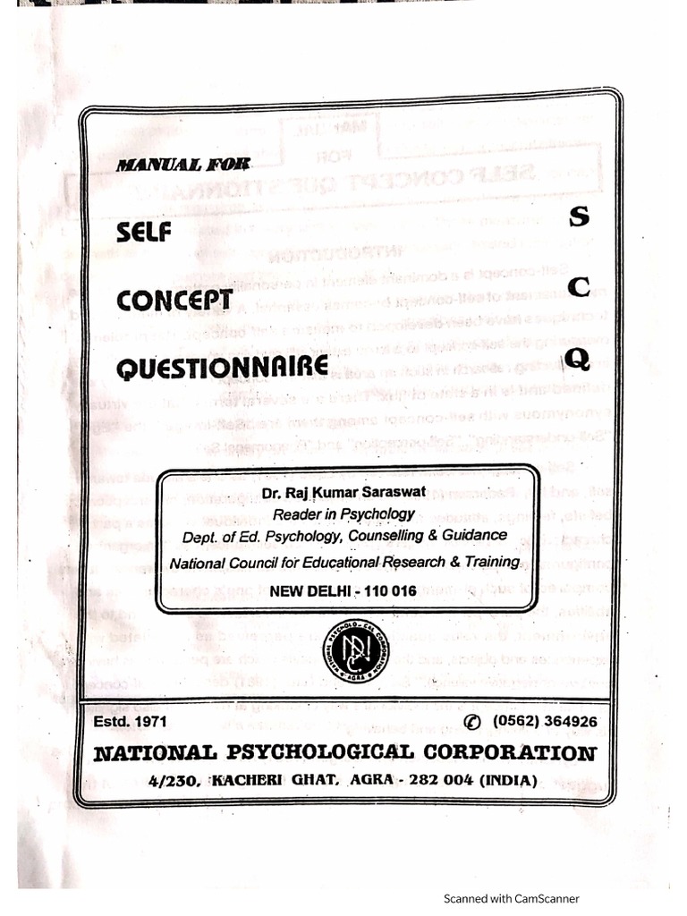 Self Concept Manual Pdf