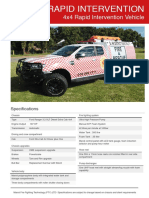 4x4 Rapid Intervention Vehicle: Specifications