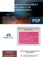 Tata Value Management: (Tata Steel CVM Implementation)