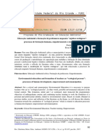 Educacao Ambiental e Formacao de Professores Enqua