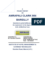 Amrapali Clark Inn Bareilly: A Project Report ON