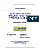 Growth of Banquet Hall For Functional Catering in Meerut: A Research Report ON