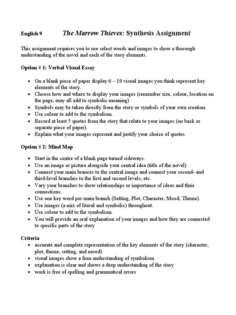 Symbolism and Story Story Elements The Marrow Thieves PDF