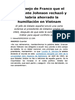 El consejo de Franco que el presidente Johnson rechazó 