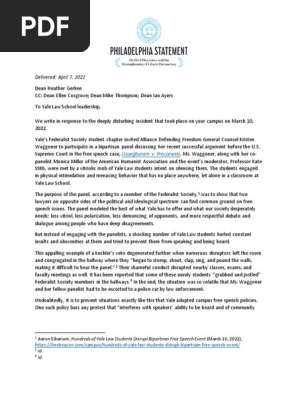 YLS Philly Statement Letter 040722