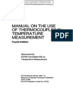 (MNL 12) ASTM Committee E20 on Temperature Measurement - Manual on the Use of Thermocouples in Temperature Measurement-ASTM International (1993)