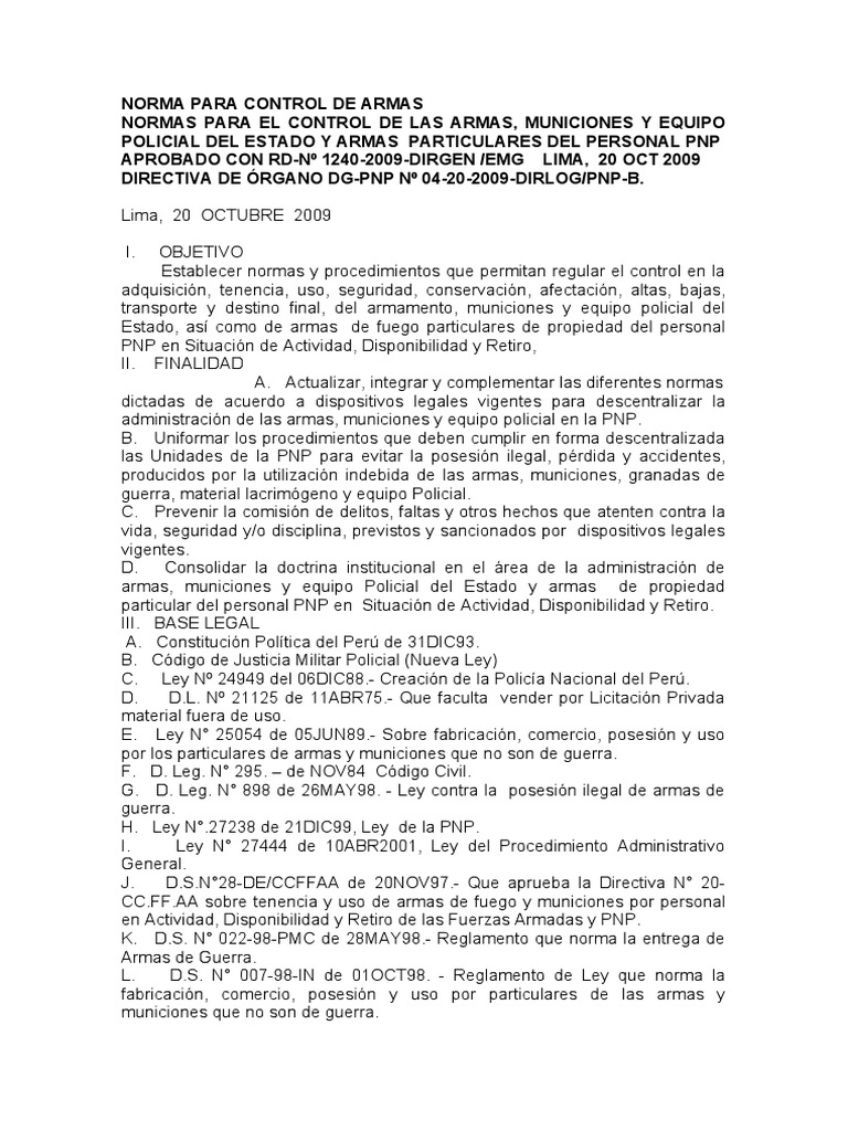 Uso de armas de fuego para defensa personal: ¿en qué casos está prohibido  sacar estos instrumentos?, Ley armas de fuego de uso civil, Sucamec, Mininter, Sociedad