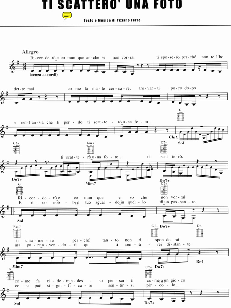 Ti Scatterò Una FotoTiziano FerroLento PDF