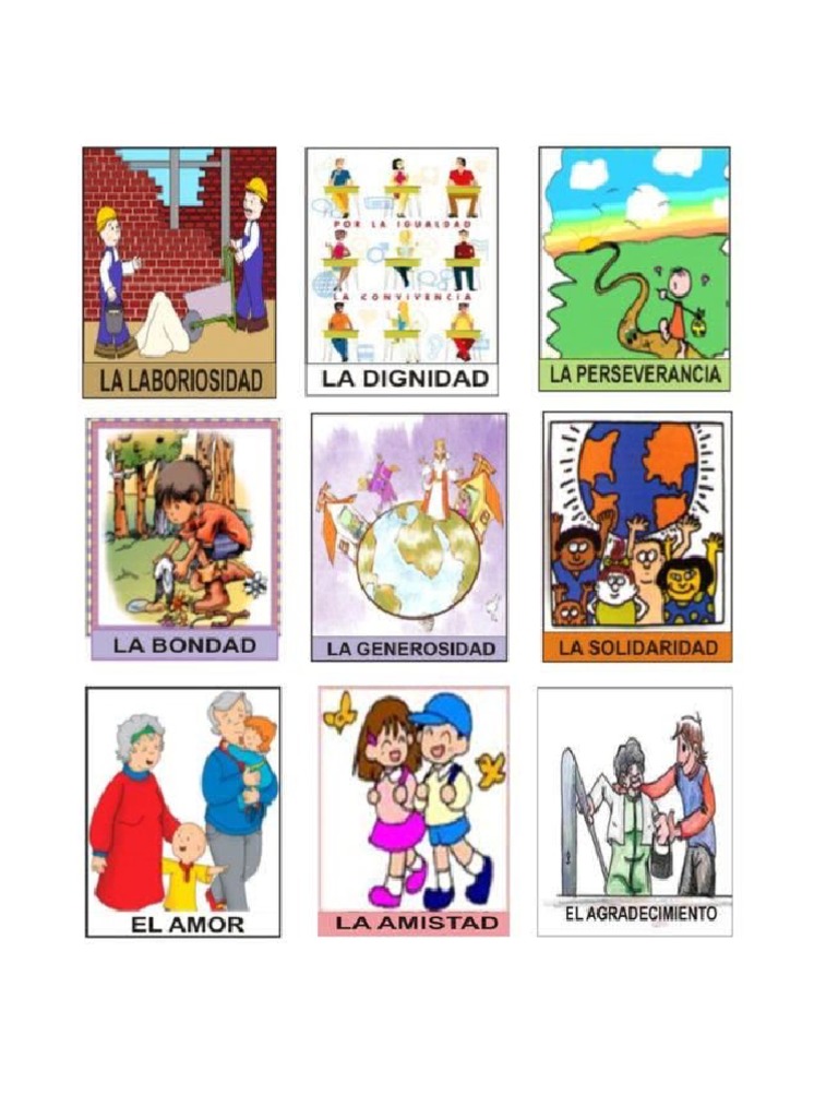 Juego de Memoria Valores | PDF