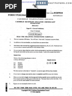 CSEC - PE - S - P1B - 2014-2021 Part B | PDF | Physical Education | Sports
