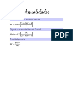 Anualidades Fórmulas PDF