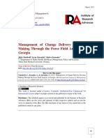 Management of Change Delivery Decision Making Through The Force Field Analysis in Georgia
