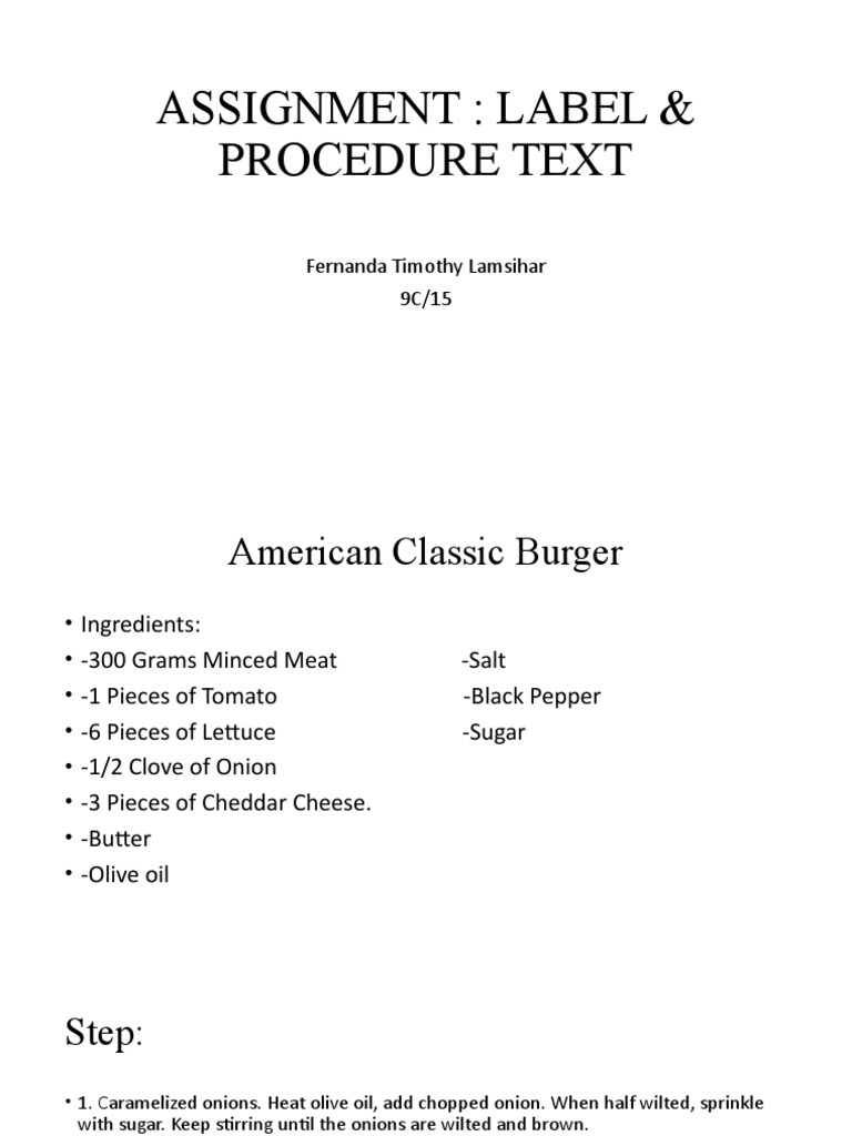 Assignment Label English | PDF