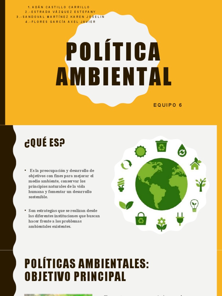 Política Ambiental y Desarrollo Sostenible | PDF | Sustentabilidad ...