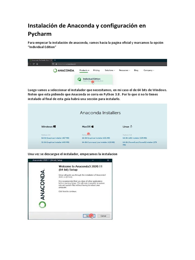 Instalar Anaconda y Pycharm en Windows | PDF | Python (lenguaje de ...