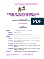 Código de Recursos Minerales de La Republica de Panamá