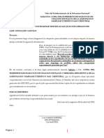 Solicito Copia Certificada de Expediente de Solicitud de Visacion de Plano de La Agrupacion Familiar Turistica San Cristobal