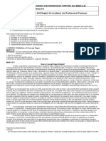 Timeline: Quarter 1-Week 5-6 Reference: SDO-ADM: SHS English For Academic and Professional Purposes