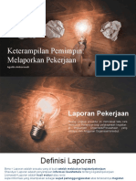 Keterampilan Pemimpin Melaporkan Pekerjaan