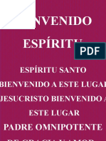 Bienvenido Espíritu Santo