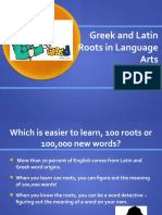 Greek and Latin Roots in Language Arts: Mrs. Melia Grade 6 ELA Cohasset Middle School