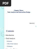 Chapter Three: Task Analysis and Interaction Design