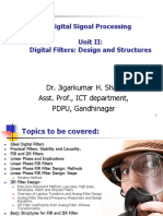 Digital Signal Processing Unit II: Digital Filters: Design and Structures