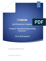 Saif Powertec Limited Project "Standard Operating Process" As-Is Document