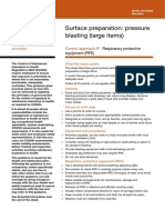 Surface Preparation: Pressure Blasting (Large Items) : Control Approach R