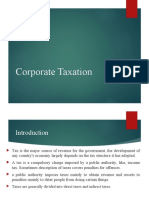  Corporate Taxation Introduction