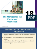 The Markets For The Factors of Production