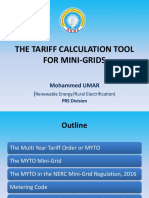 The Tariff Calculation Tool for Mini-Grids