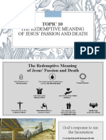Topic 10 The Redemptive Meaning of Jesus Passion and Death