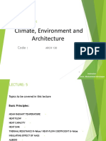 Climate, Environment and Architecture: Basic Principles of Heat Flow, Insulation and Albedo (ARCH 130