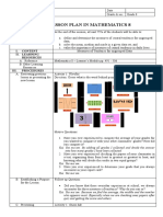 Daily Lesson Plan in Mathematics 8: Objectives