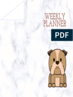 Weekly Planner Bulldog - Marble